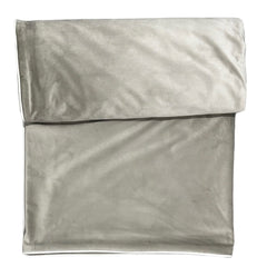 Light Grey Velvet Throw